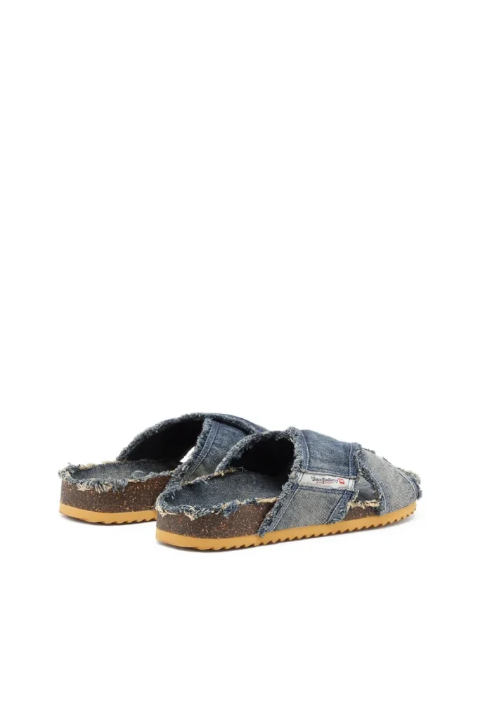 d-woodstock cross Papuci D-Woodstock-Crossover din denim franjurat d-woodstock cross Papuci D-Woodstock-Crossover din denim franjurat