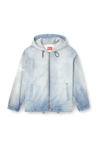 d-wynny jogg Jachetă cu glugă din denim JoggJeans cu efect de decolorare imprimat