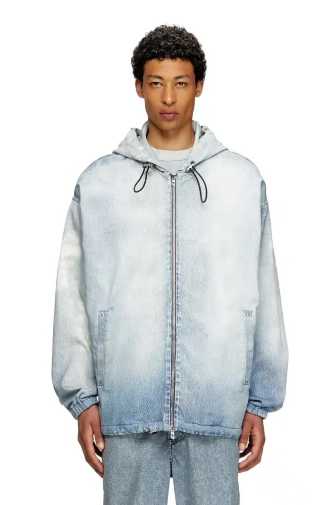d-wynny jogg Jachetă cu glugă din denim JoggJeans cu efect de decolorare imprimat d-wynny jogg Jachetă cu glugă din denim JoggJeans cu efect de decolorare imprimat