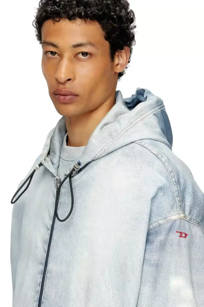 d-wynny jogg Jachetă cu glugă din denim JoggJeans cu efect de decolorare imprimat d-wynny jogg Jachetă cu glugă din denim JoggJeans cu efect de decolorare imprimat