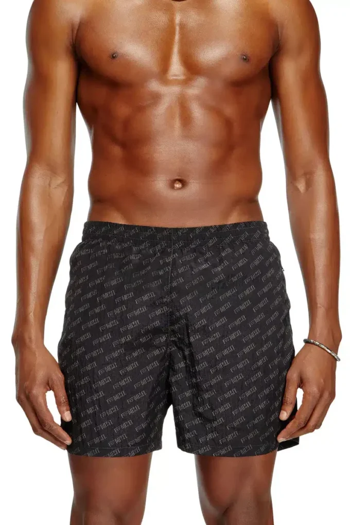 daniel-41-mono-utlt Pantaloni scurți de baie de lungime medie cu logo pe toată suprafața daniel-41-mono-utlt Pantaloni scurți de baie de lungime medie cu logo pe toată suprafața