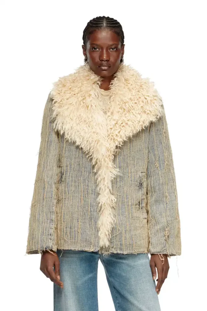 de-aconic-s Jachetă din denim jacquard cu fir plutitor de-aconic-s Jachetă din denim jacquard cu fir plutitor