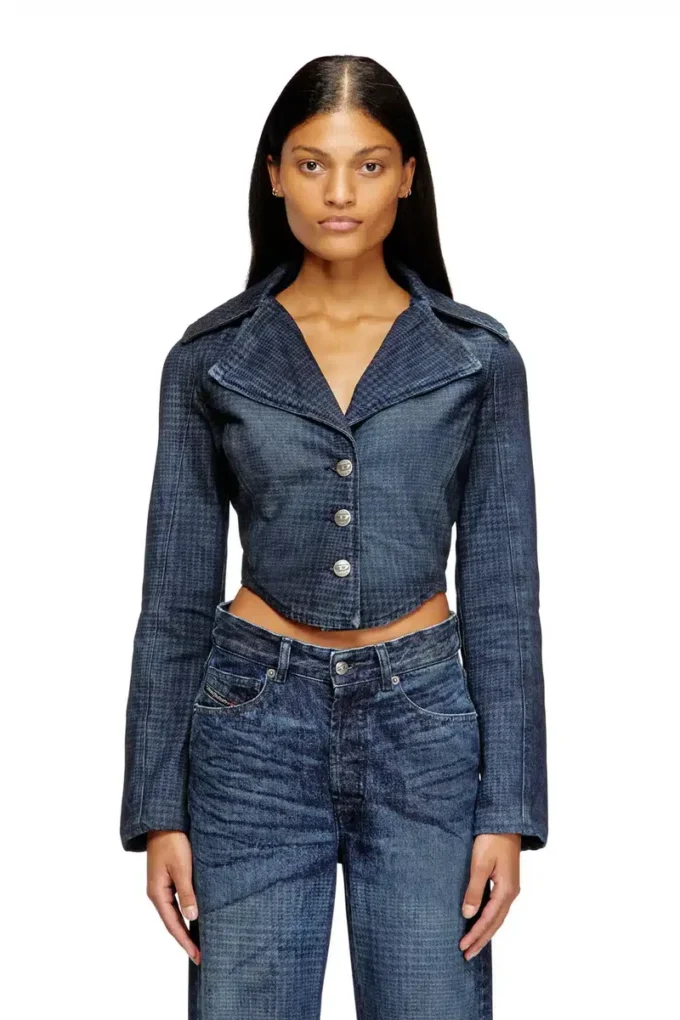 de-ali-s Jachetă scurtă din denim Prince of Wales