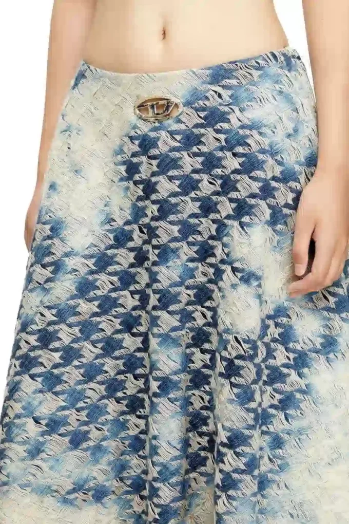 de-annet-fsh1 Fustă midi din denim cu țesătură în zigzag