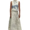 de-annina-fsh Fustă lungă din denim cu model houndstooth dévoré de-annina-fsh Fustă lungă din denim cu model houndstooth dévoré