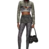 de-ansis-fsh2 Bolero din denim cu țesătură în model pied-de-poule