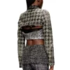 de-ansis-fsh2 Bolero din denim cu țesătură în model pied-de-poule