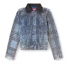 de-ateli-s Jachetă scurtă din denim bouclé grafic de-ateli-s Jachetă scurtă din denim bouclé grafic