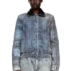 de-ateli-s Jachetă scurtă din denim bouclé grafic de-ateli-s Jachetă scurtă din denim bouclé grafic