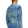 de-calur-fse Jachetă din denim cu detalii zip în stil motociclist de-calur-fse Jachetă din denim cu detalii zip în stil motociclist