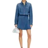 de-drevia-s Rochie din denim cu broderie pe spate de-drevia-s Rochie din denim cu broderie pe spate