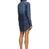 de-eazy dress-s Rochie cămașă din denim fluid Prince of Wales de-eazy dress-s Rochie cămașă din denim fluid Prince of Wales