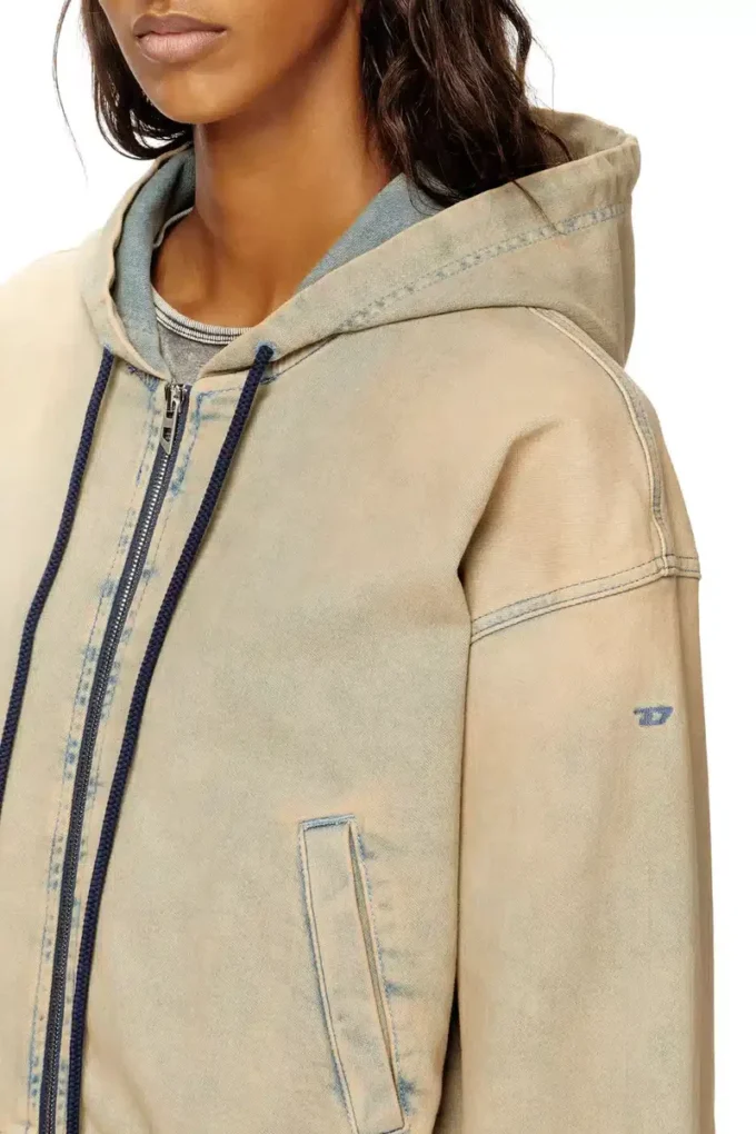 de-giri-crop jogg Hanorac cu glugă și fermoar din JoggJeans colorat