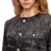 de-graffy-fsh Jachetă din denim de bumbac și cânepă tratat cu laser
