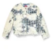 de-grafy-fsh Jachetă din denim cu țesătură în model houndstooth