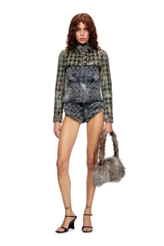de-jizz-fsh2 Pantaloni scurți din denim cu imprimeu houndstooth tie-dye