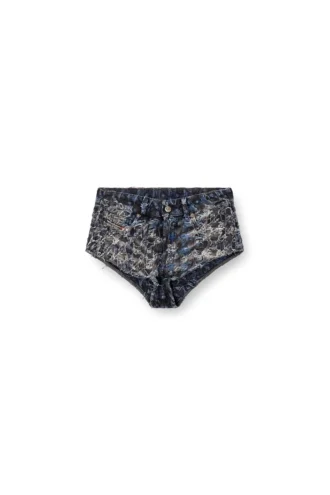 de-jizz-fsh2 Pantaloni scurți din denim cu imprimeu houndstooth tie-dye