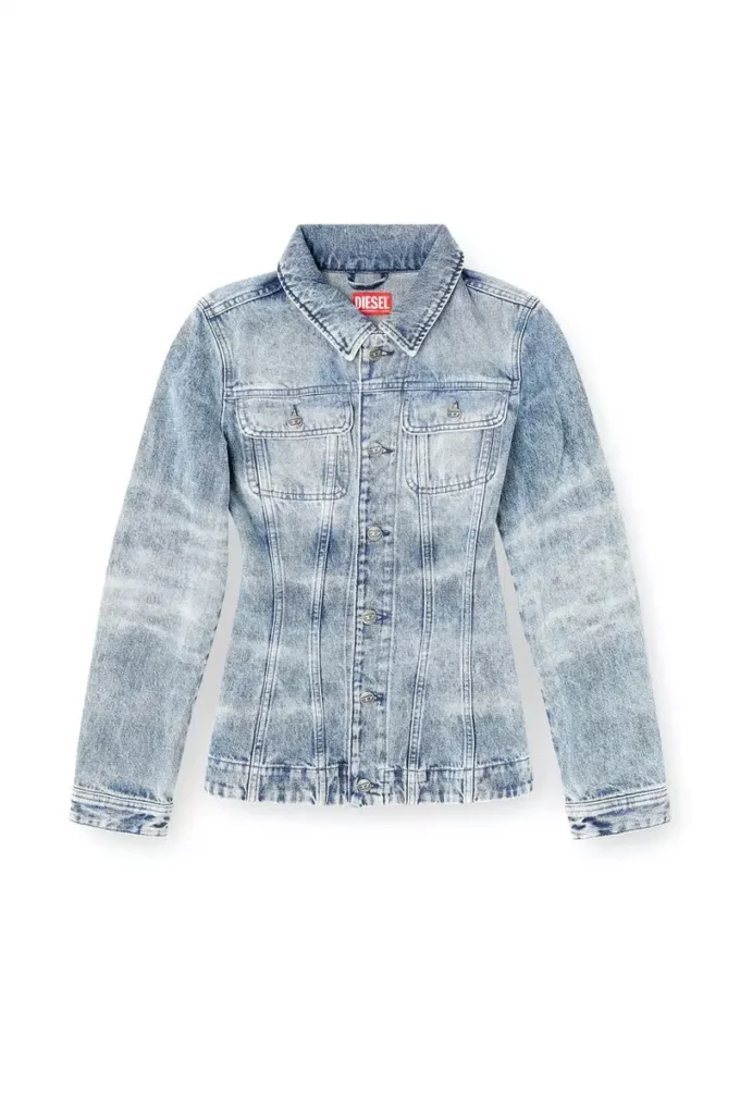 de-katerin-fsh Jachetă ajustată din denim de bumbac și cânepă tratat cu laser de-katerin-fsh Jachetă ajustată din denim de bumbac și cânepă tratat cu laser