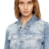 de-katerin-fsh Jachetă ajustată din denim de bumbac și cânepă tratat cu laser de-katerin-fsh Jachetă ajustată din denim de bumbac și cânepă tratat cu laser