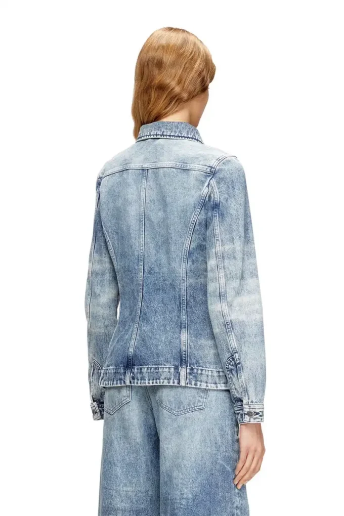 de-katerin-fsh Jachetă ajustată din denim de bumbac și cânepă tratat cu laser de-katerin-fsh Jachetă ajustată din denim de bumbac și cânepă tratat cu laser