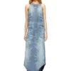 de-lina-s Rochie lungă din denim marmorat de-lina-s Rochie lungă din denim marmorat