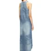 de-lina-s Rochie lungă din denim marmorat de-lina-s Rochie lungă din denim marmorat