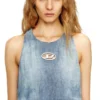 de-lina-s Rochie lungă din denim marmorat de-lina-s Rochie lungă din denim marmorat