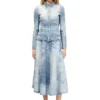 de-masly-fsh Cămașă din denim cu aspect uzat, model fagure
