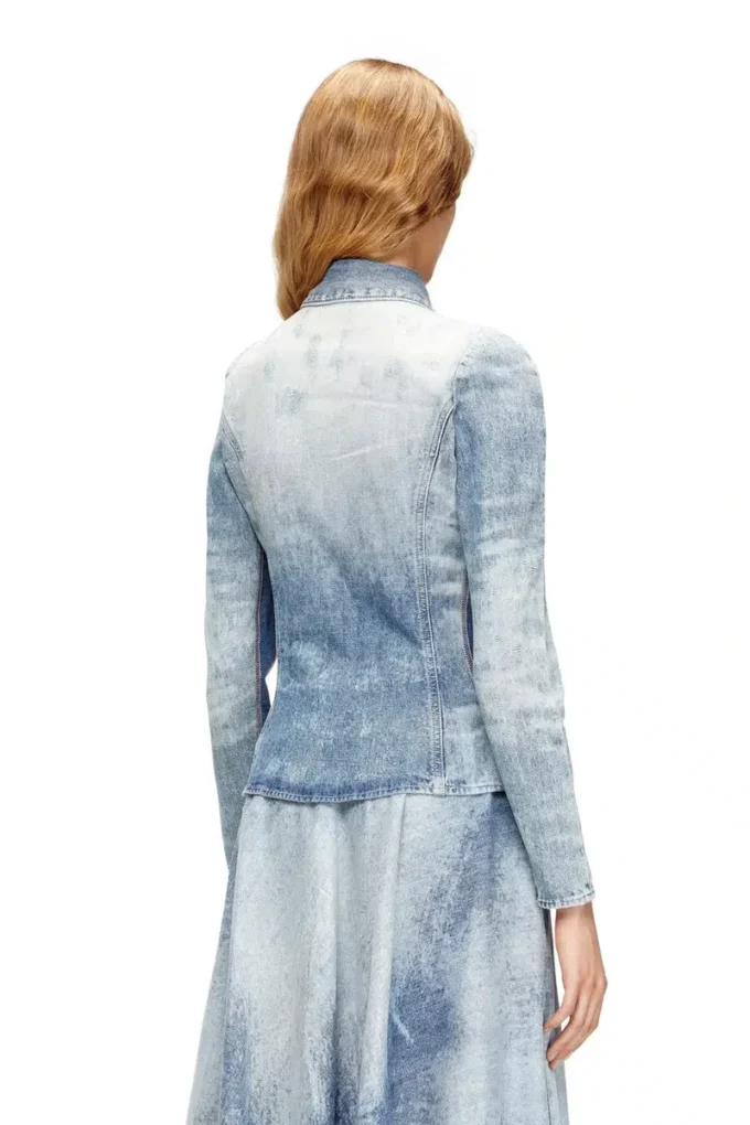de-masly-fsh Cămașă din denim cu aspect uzat, model fagure