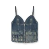 de-mellis-s Bluză din denim fluid cu gradient de-mellis-s Bluză din denim fluid cu gradient
