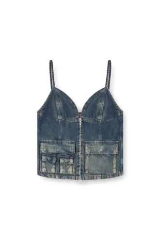 de-mellis-s Bluză din denim fluid cu gradient