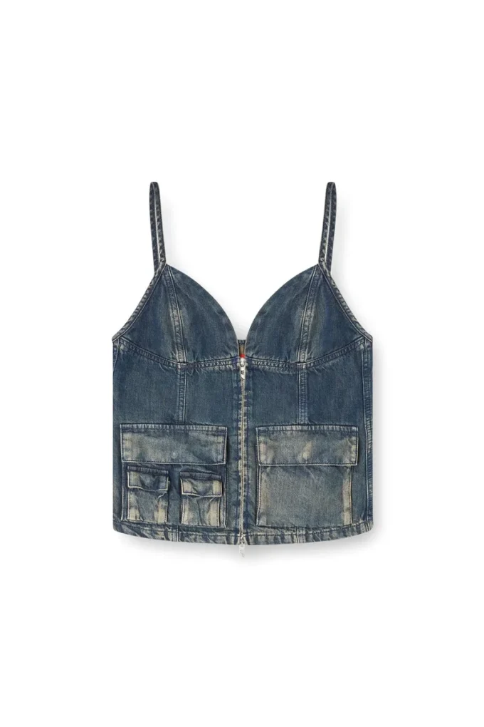de-mellis-s Bluză din denim fluid cu gradient de-mellis-s Bluză din denim fluid cu gradient