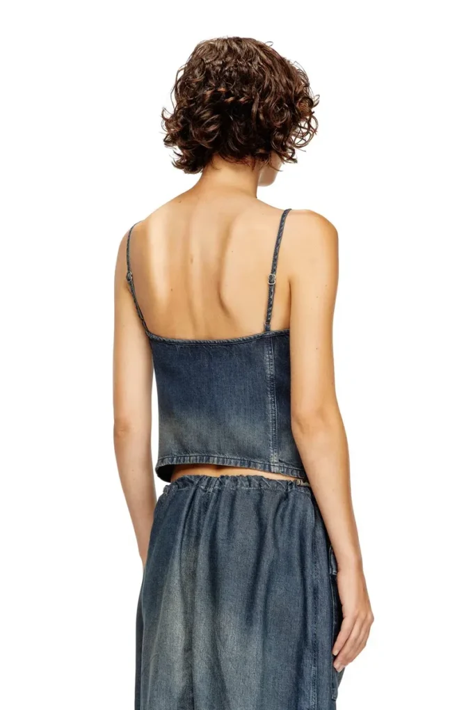 de-mellis-s Bluză din denim fluid cu gradient de-mellis-s Bluză din denim fluid cu gradient