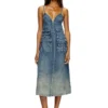 de-melvi-s Rochie din denim fluid, decolorat cu laser de-melvi-s Rochie din denim fluid, decolorat cu laser