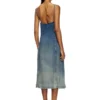 de-melvi-s Rochie din denim fluid, decolorat cu laser de-melvi-s Rochie din denim fluid, decolorat cu laser