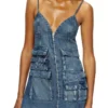 de-melvi-s Rochie din denim fluid, decolorat cu laser de-melvi-s Rochie din denim fluid, decolorat cu laser