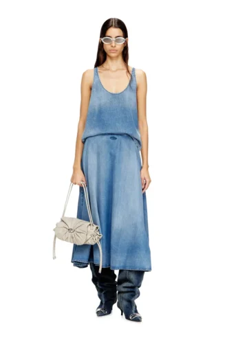 de-misy-s Top din denim ușor, spălat cu pietre
