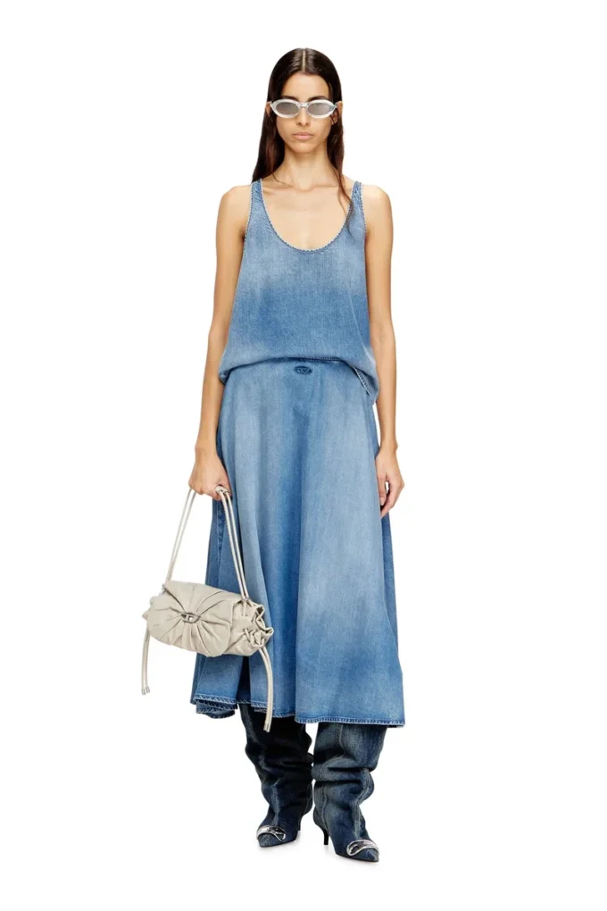 de-misy-s Top din denim ușor, spălat cu pietre de-misy-s Top din denim ușor, spălat cu pietre
