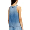 de-misy-s Top din denim ușor, spălat cu pietre de-misy-s Top din denim ușor, spălat cu pietre