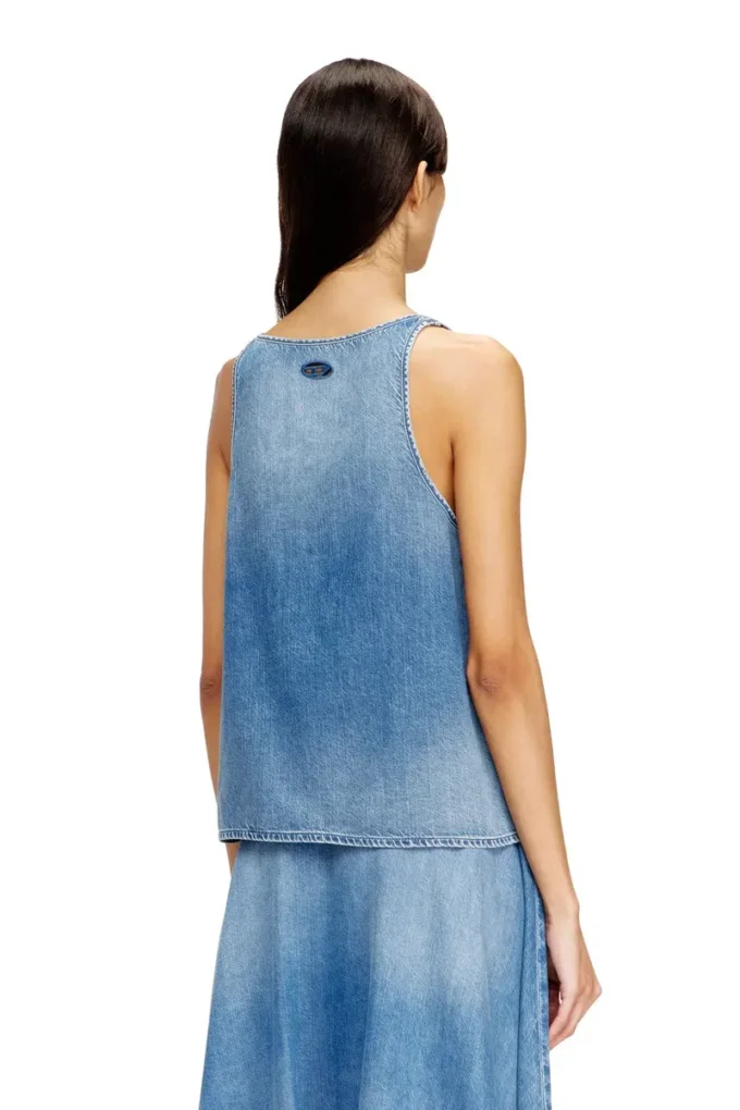 de-misy-s Top din denim ușor, spălat cu pietre de-misy-s Top din denim ușor, spălat cu pietre