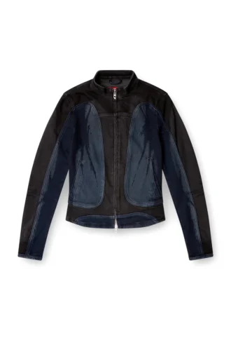 de-morny-s Jachetă în stil biker din denim bicolor