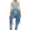 de-nata-fse Top din denim cu detalii biker, ca o a doua piele de-nata-fse Top din denim cu detalii biker, ca o a doua piele