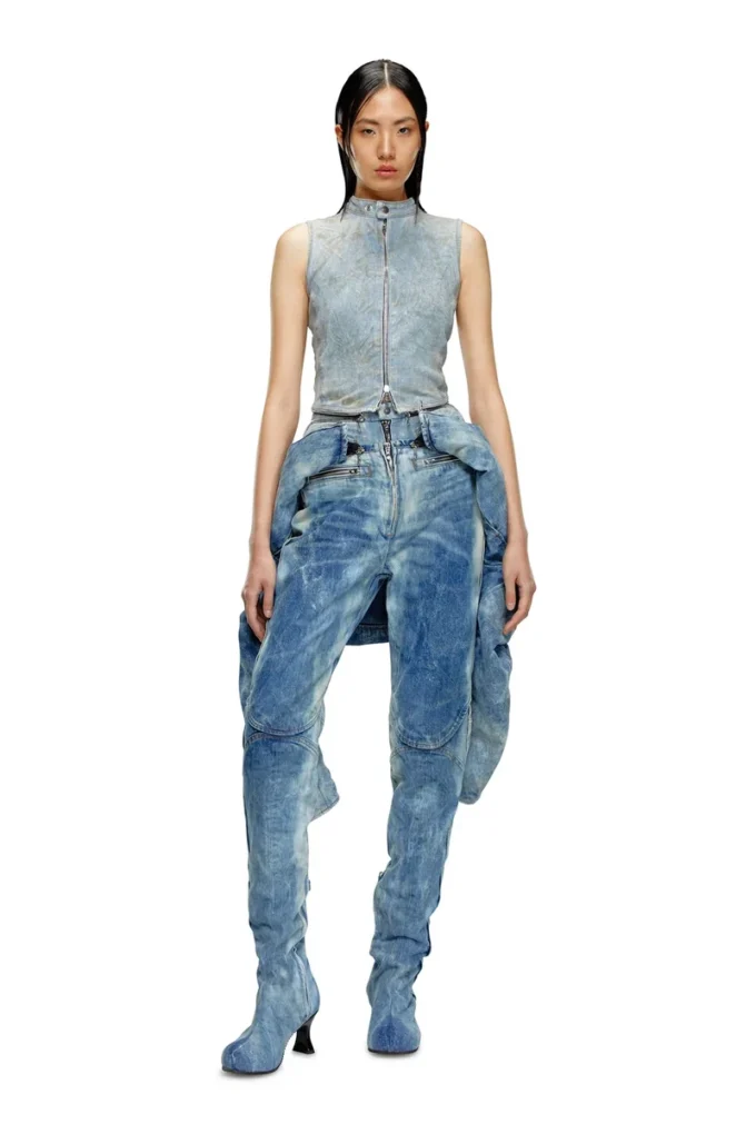 de-nata-fse Top din denim cu detalii biker, ca o a doua piele de-nata-fse Top din denim cu detalii biker, ca o a doua piele