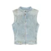 de-nata-fse Top din denim cu detalii biker, ca o a doua piele de-nata-fse Top din denim cu detalii biker, ca o a doua piele
