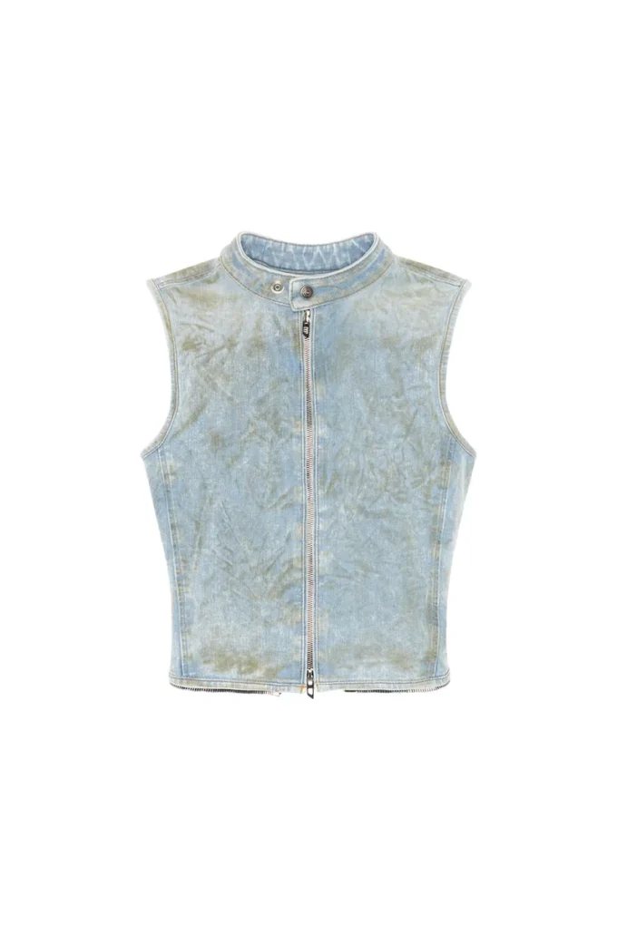 de-nata-fse Top din denim cu detalii biker, ca o a doua piele de-nata-fse Top din denim cu detalii biker, ca o a doua piele