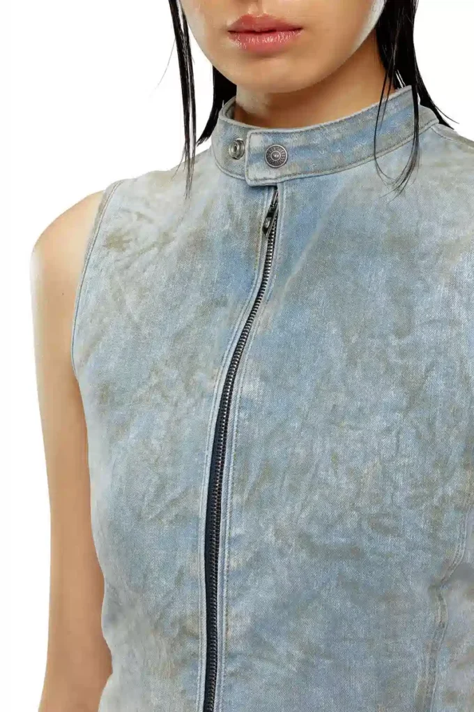 de-nata-fse Top din denim cu detalii biker, ca o a doua piele de-nata-fse Top din denim cu detalii biker, ca o a doua piele