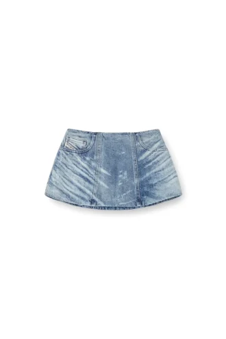 de-nora-fsh Fustă-curea din denim de bumbac și cânepă cu laser