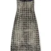 de-olivia-fsh Rochie midi din denim cu imprimeu în zig-zag de-olivia-fsh Rochie midi din denim cu imprimeu în zig-zag