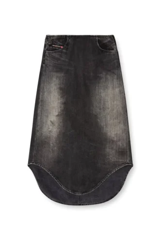 de-plumy-s Fustă midi din denim cu efect de umbră