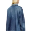 de-priss Bluză Henley din denim cu efect contrastant de-priss Bluză Henley din denim cu efect contrastant